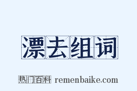 漂去组词是什么意思的图片